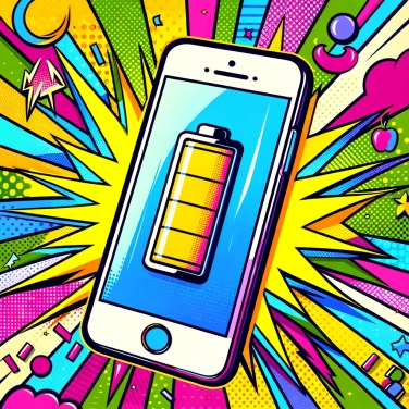 Erkläre warum die Farbe des iPhone-Batteriesymbols gelb ist?