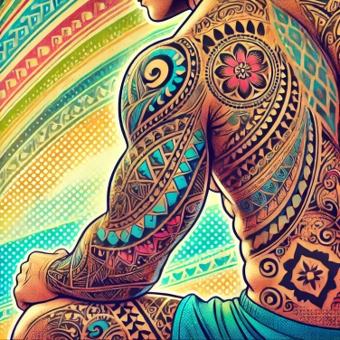 Erkläre warum die Tribal-Tattoos aus Polynesien so komplexe Muster haben?