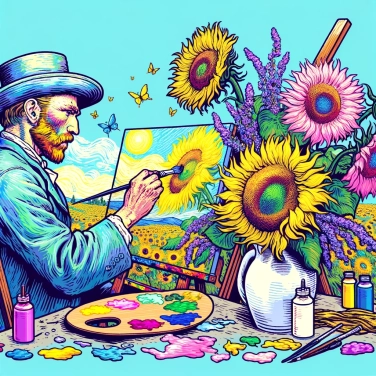 Erkläre warum Van Gogh Sonnenblumen malte?